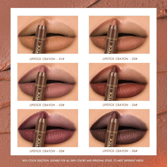 Blushimmer fine tip lip liner pen in sexy brown red, featuring soft mist matte finish and precise contouring for lips.