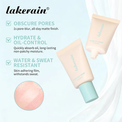 Blushimmer Lakerain Pore No More Primer with moisturizing, oil control, matte finish, water and sweat resistant base makeup.