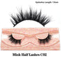 Blushimmer 3D Mink Fluffy Half False Eyelashes with clear band, natural soft lightweight design, reusable short eye strip lashes.