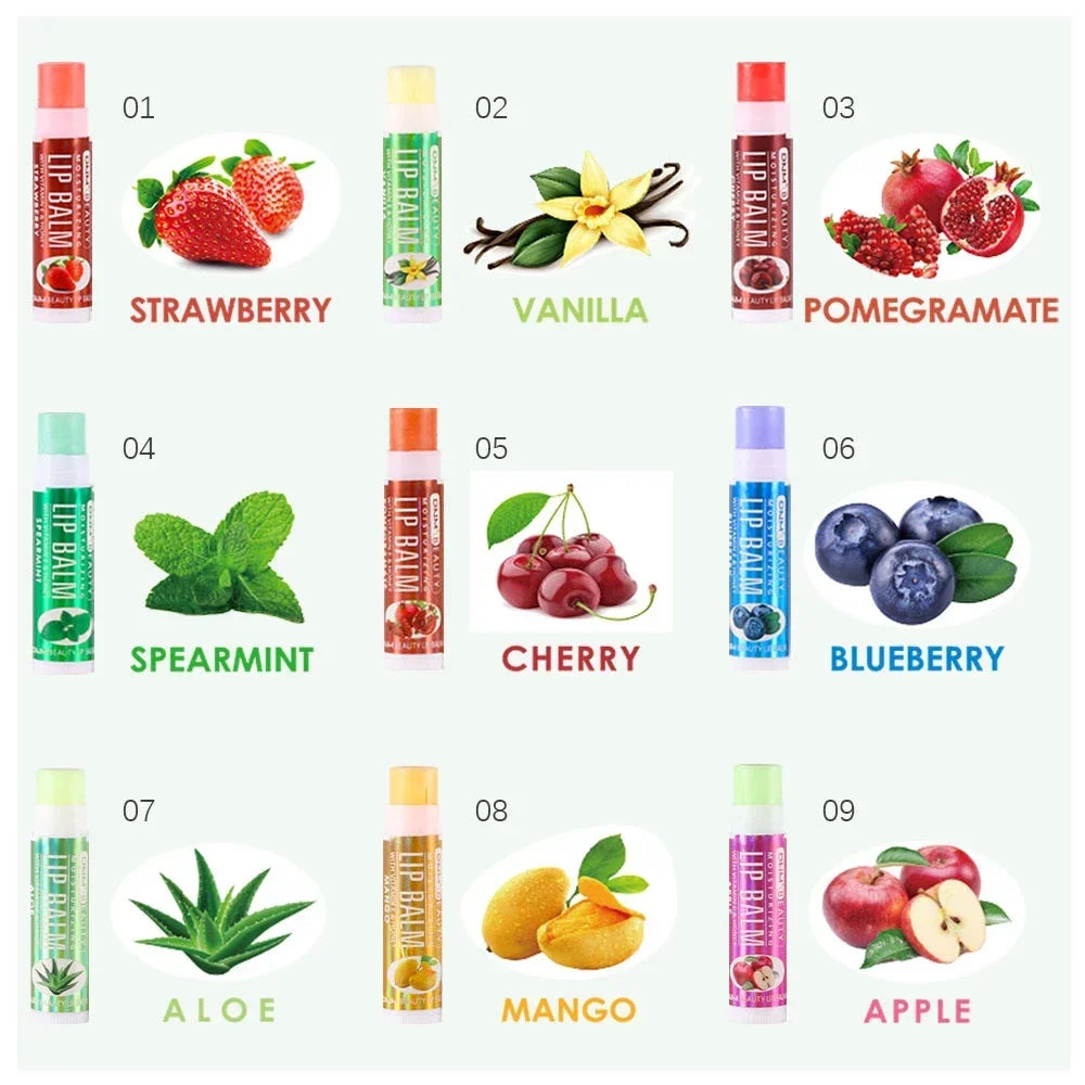 Blushimmer fruit lip balm and lip oil in clear, moisturizing, hydrating formula with anti-wrinkle and long-lasting glossy finish