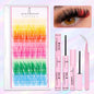 DIY Lash Clusters Kit Mixed Styles Eyelash Extension Full Set Individual Lashes with Lash Bond&Seal and Tweezers Makeup Tool