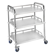 Mobile Lab Utility Cart with 4 Brake Casters Kitchen Trolley Multifunctional