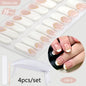 Blushimmer Harunouta 4-piece set of gradient nude pink gel nail strips with nail lamp, waterproof, long-lasting semi-cured gel wraps