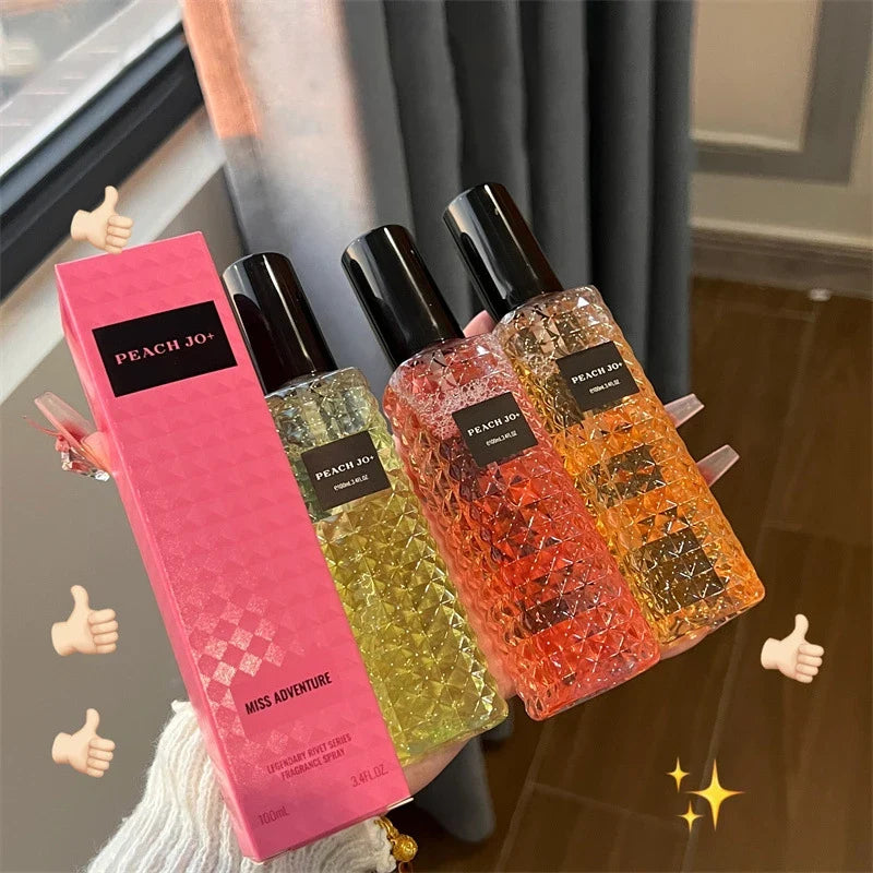 Blushimmer French Rivet Series floral perfume for women, elegant bottle, showcasing the Eau de Toilette fragrance and high-quality design.