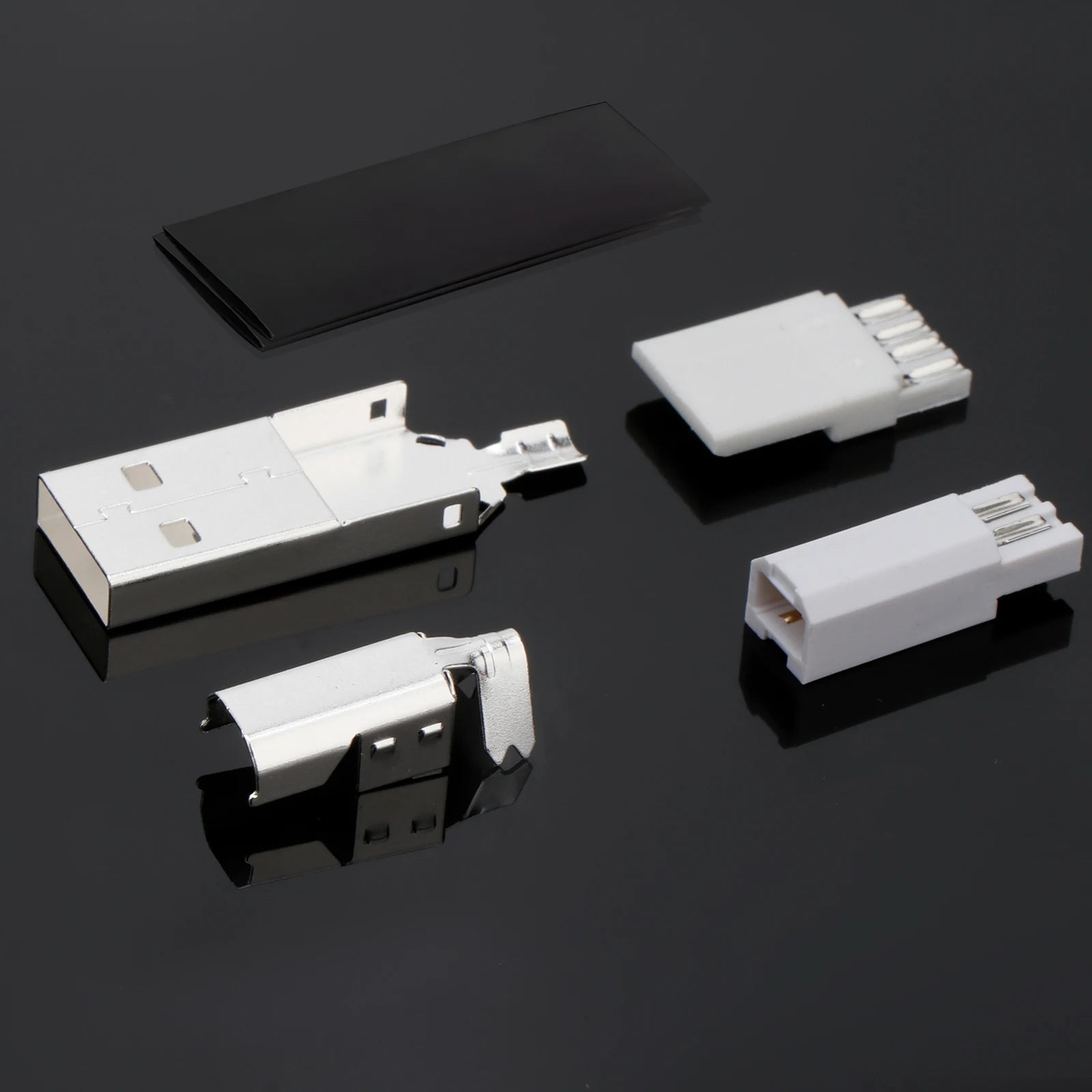 Set Hi-End USB connector USB A+USB B Hifi Audio USB Connector Plug For USB Cable HIFI DIY USB Interface Terminal Port Data Line