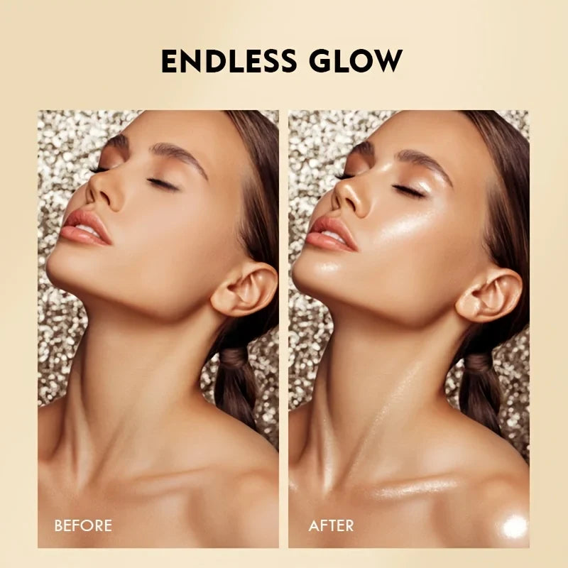 Blushimmer 9-color waterproof liquid highlighter set for cheeks, eyes, face, lips, and body with vibrant, fade-resistant shades