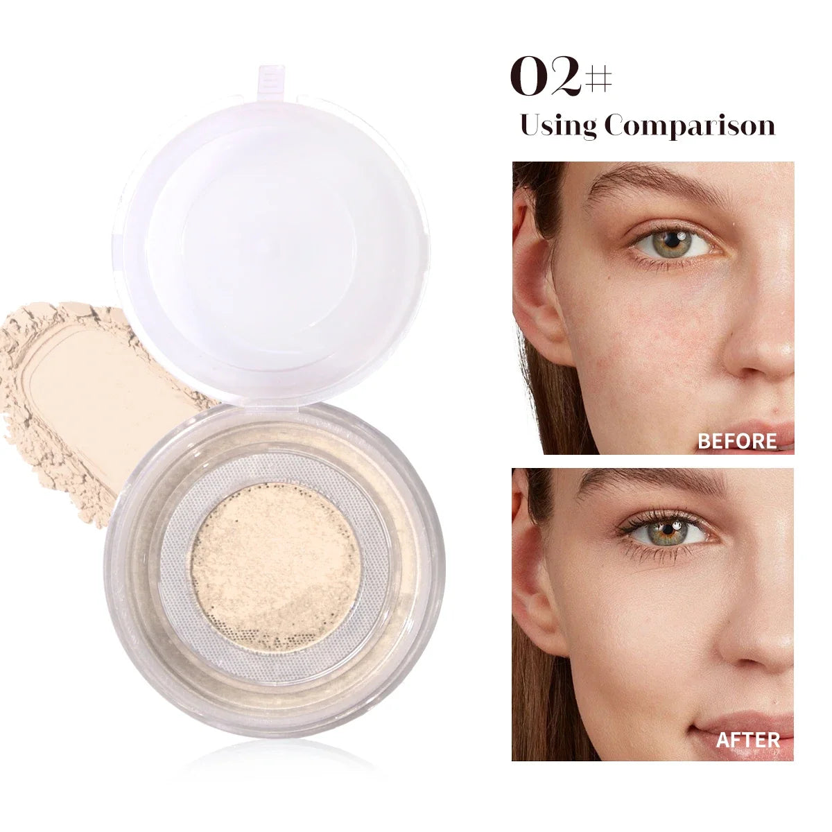 Blushimmer Sweet Heart Powder loose setting powder in a soft, airy container, designed for oil control, sweat-proof, waterproof, long-lasting.