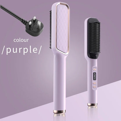 Electric Hot Comb Multifunctional Straight Hair Straightener Comb Negative Ion Anti-Scalding Styling Tool Straightening Brush