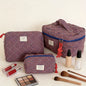 Pink Blushimmer Airfriend makeup bag with soft, cute cosmetic design, perfect for women's travel and toiletry organization.