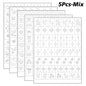 5Pcs Hollow Out Butterfly Nail Art Stencils Stickers Spray Painted Design Love Pattern Template Nail Decals Auxiliary Tools