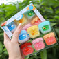 Blushimmer Fruit Series lip balm set with four, six, or eight moisturizing, non-sticky lip masks in colorful packaging for soft lips