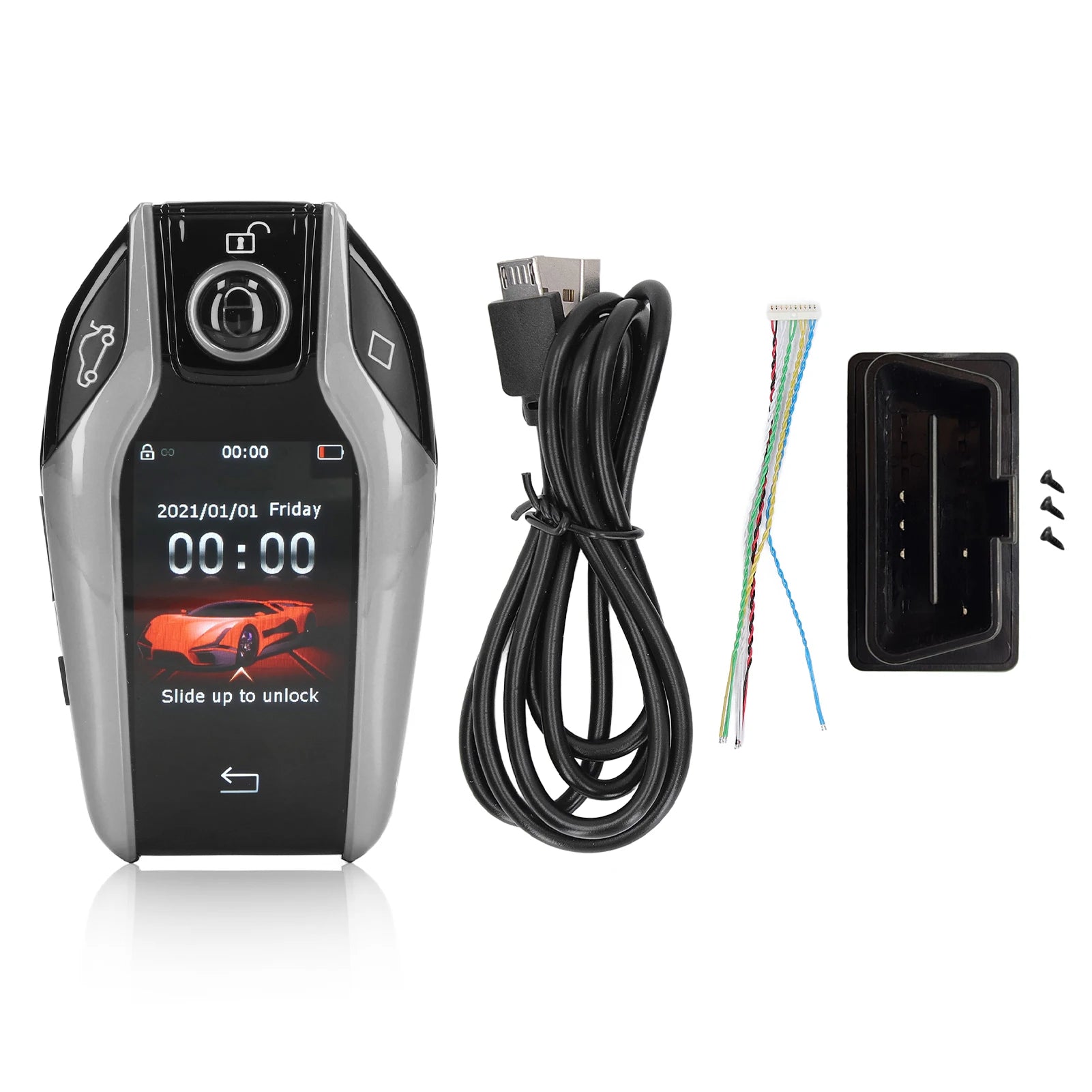 Car Smart Key, Universal TK800+ LCD Touch Screen Smart Key Remote Keyless Entry for All Start Stop Engine Button Models