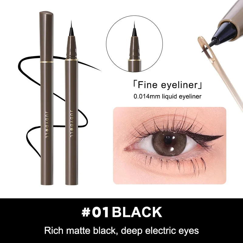 Blushimmer Judydoll Precision Liquid Eyeliner Pen with ultra-fine tip, waterproof and smudge-proof for precise lash line application