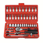 Hi you: 46 piece car repair tool kit: ratchet torque wrench, wrench, screwdriver, socket set combination - perfect for bicycle a