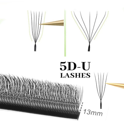 MARIA U 3D 4D 5D W Eyelashes U Shape Eyelash Extensions Soft Lashes Makeup Mesh Volume Eyelash