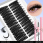 Blushimmer GROINNEYA DIY eyelash extension kit with mixed lash clusters, lash bond and seal, and tweezers for at-home lash application