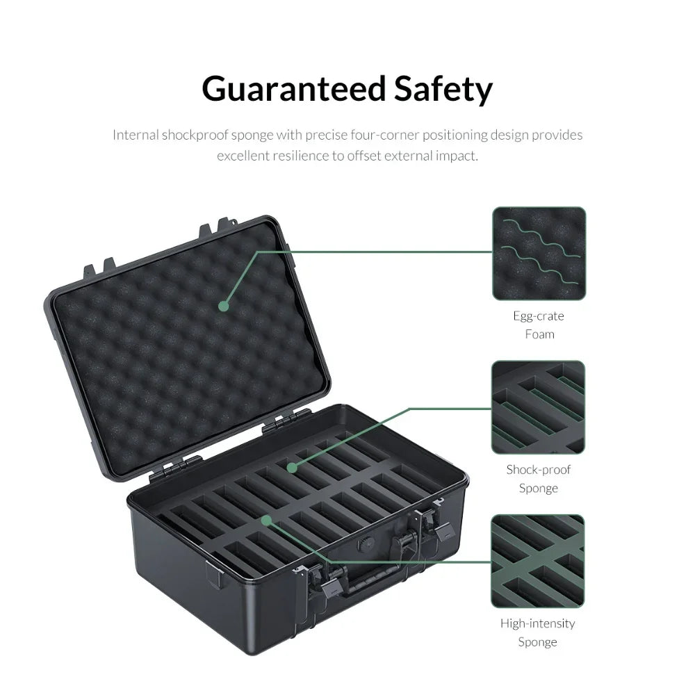 ORICO 5/10/15/20 Bay 3.5'' Hard Drive Aluminum HDD Protector Box with Locking Protection for 2.5 3.5 M.2 Hard Drive Storage Box