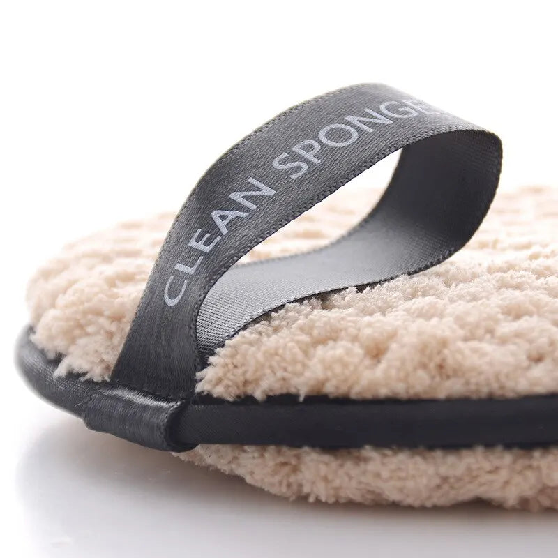 Set of four Blushimmer microfiber cotton makeup remover pads for gentle, washable facial cleansing and skincare.