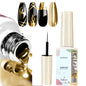 Blushimmer metallic gel nail polish in silver, gold, and rose shades with a shiny mirror finish, 5/7/8ml semi-permanent UV gel for nail art