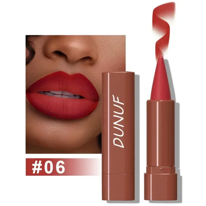 Nude brown lip liner pencil by Blushimmer with velvet matte finish, waterproof, non-stick, for defined lips and makeup.