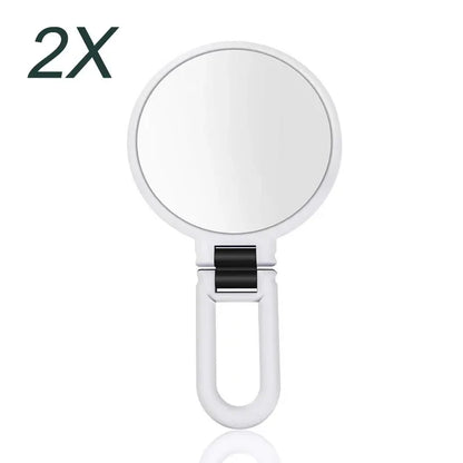 Blushimmer 2x to 15x magnifying makeup mirror, small foldable pocket mirror for women with tabletop stand, compact design
