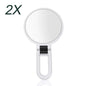 Blushimmer 2x to 15x magnifying makeup mirror, small foldable pocket mirror for women with tabletop stand, compact design