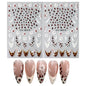 Blushimmer cheetah and floral French nail stickers with holographic leopard designs for manicure decoration and art.