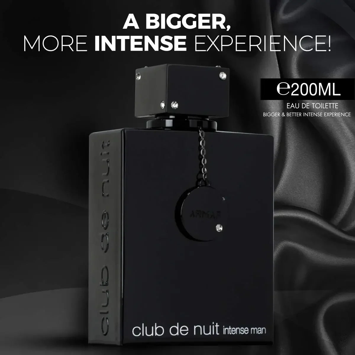 Armaf Club De Nuit Intense Limited Edition Pure Parfum for men, 3.6 oz, new in box with sleek black bottle and elegant packaging.