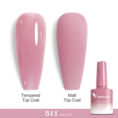 Bright neon pink nail gel polish by Blushimmer, featuring vibrant UV and LED fluorescence for colorful nail art and salon manicure.