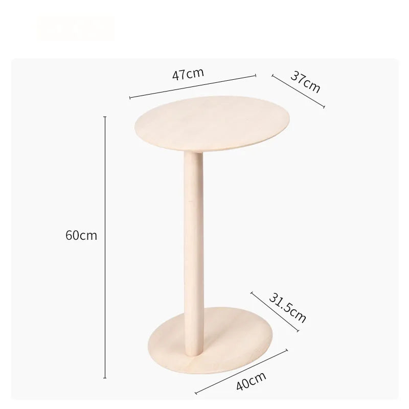 MOMO Solid Wood Side Table Small Coffee Table Bedside Sofa Side Mini Small Creative Balcony Bedroom Simple Design Corner Table