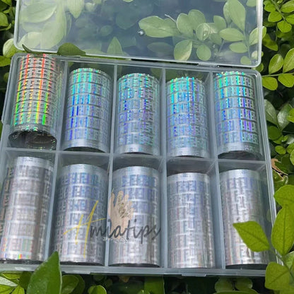 Neon jelly animal nail foils by Blushimmer with leopard print design for transfer stickers and DIY water nail art decorations.