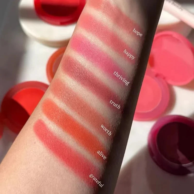 Hot Rare Beauty 7 colors Mashed Potatoes Blusher Cream Long Lasting Matte Moisturizer Liquid Blush Lip Gloss Makeup Cosmetics