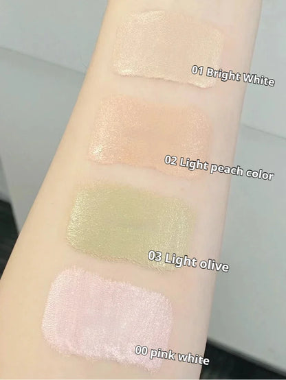 Blushimmer Girlscrush liquid concealer and velvet sunscreen for brightening, moisturizing, and smooth makeup application on face.