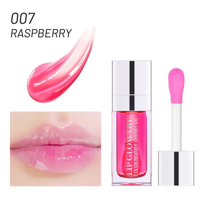 Blushimmer Crystal Jelly Moisturizing Lip Oil with glossy, tinted finish and plumping effect, displayed on a neutral background.