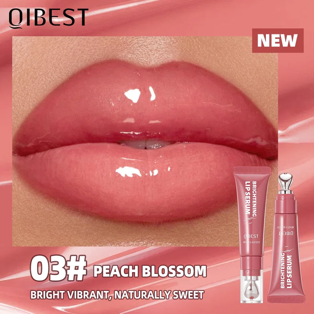 Blushimmer QIBEST Mirror Pearl Lipgloss with long-lasting shine, moisturizing finish, glitter effect, and smooth jelly texture.