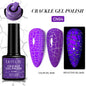 LILYCUTE neon crackle gel nail polish by Blushimmer in 7ml bottle, fluorescent UV gel for semi-permanent nail art, quick-drying.