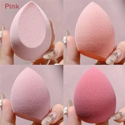 Set of 1, 4, or 8 soft makeup sponges by Blushimmer, ideal for foundation and powder application, in various sizes.