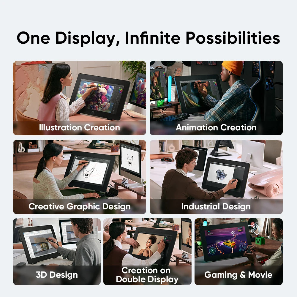 XPPen 4K Artist Pro 24 (Gen 2)  Graphics Tablet Monitor 23.8 Inch Calman Verifed Display Dual 16K Levels Stylus Support 60 Tilt