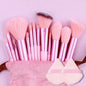 Blushimmer vegan makeup brush set with soft fluffy kabuki and blending brushes for foundation, contour, and baking application.