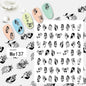 Black and white Blushimmer nail art stickers featuring sexy woman girl designs, perfect for press-on body and nail decoration.