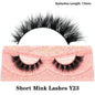 Blushimmer 3D Mink Fluffy Half False Eyelashes, natural soft lightweight strip lash with clear band, reusable short eye extension