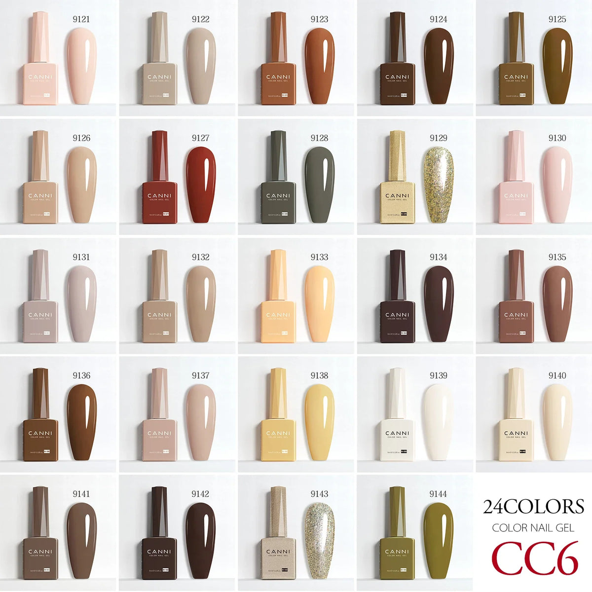 Blushimmer CANNI Hema Free Nail Gel Polish Fall Collection with semi-permanent diamond long wear top coat in red and nude jelly colors