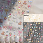 Brown Japanese Kawaii Bear nail art sticker by Blushimmer, self-adhesive cartoon animal decal for DIY nail decoration.