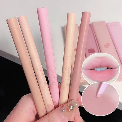Blushimmer Dessert Lip Liner Automatic waterproof lip pencil with rotating tip and no-color outline for precise lip shaping.