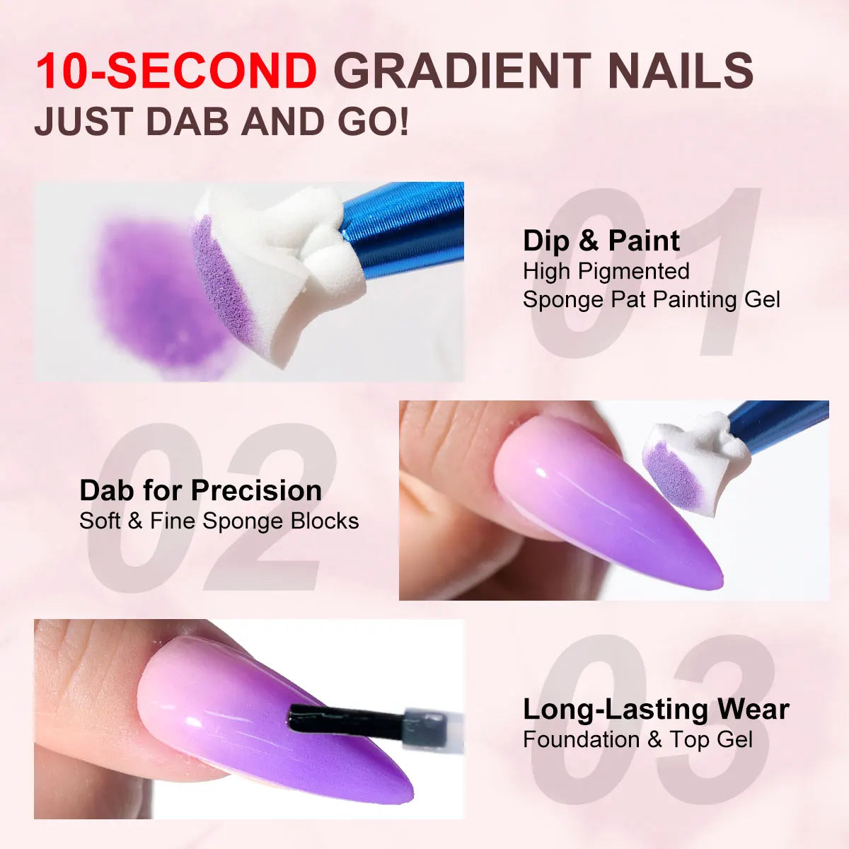 Blushimmer LimeGIRL 9-color gradient gel nail polish with flower paint and engraving design on a nail art palette.