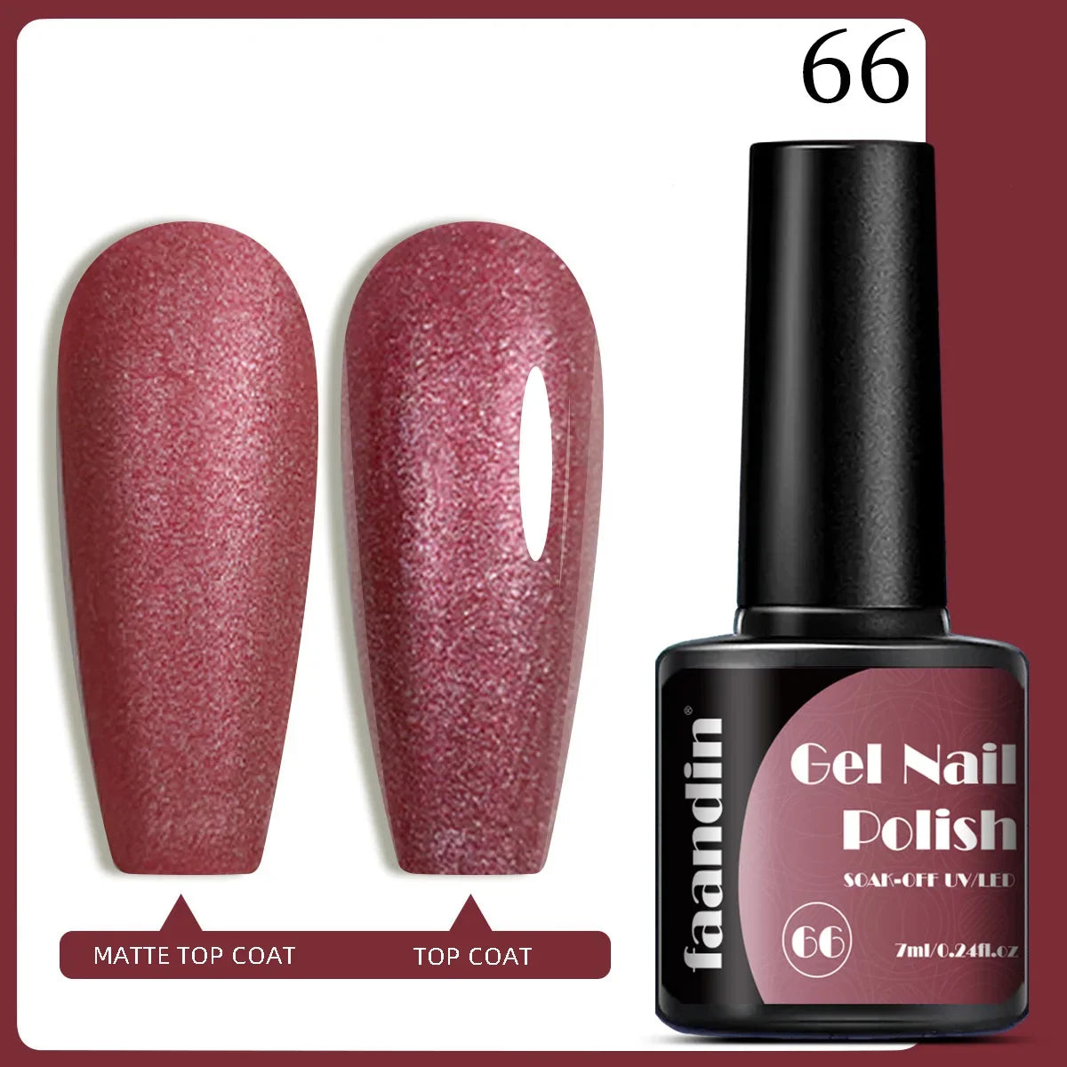 Blushimmer Faandin 7ml red gel nail polish bottle, quick-drying, alcohol-free, high saturation, full color, easy to use at home.