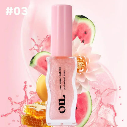 Blushimmer moisturizing lip balm and pink plumping gloss with lip oil, exfoliating and nourishing for soft, hydrated lips.