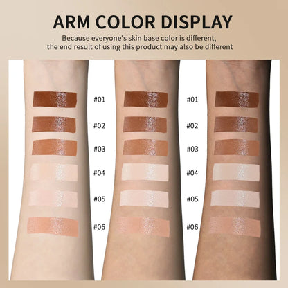 Blushimmer skin tint foundation stick with eraser concealer, serum boost, and high coverage for smooth, plumped, travel-friendly makeup