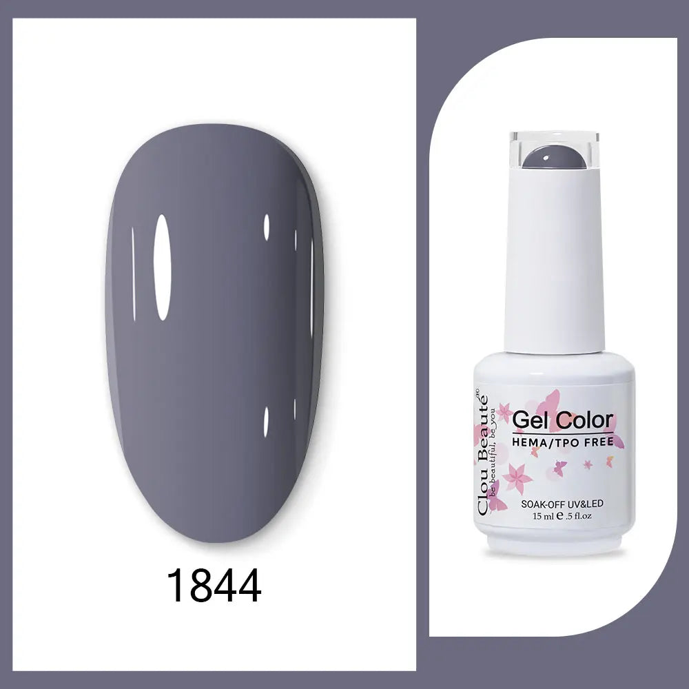 Blushimmer Clou Beaute 15ml neon red, black, white, green gel nail polish with velvet top coat, semi-permanent, 400 color options