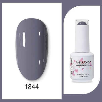 Blushimmer Clou Beaute 15ml neon red, black, white, green gel nail polish with velvet top coat, semi-permanent, 400 color options